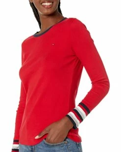 Budget ✨ Tommy Hilfiger Shirts & Tops Long Sleeve Stripe Cuff Top ✨ -Tommy Hilfiger Shop 71ecQM8reGL. AC SR736920