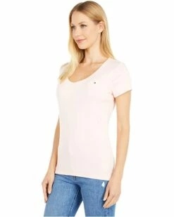 Discount 🔥 Tommy Hilfiger Shirts & Tops Short Sleeve V-Neck Flag Tee ❤️ -Tommy Hilfiger Shop 71eqywIsxL. AC SR736920