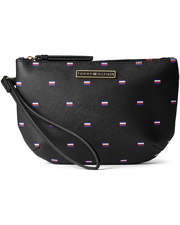 Cheapest ✨ Tommy Hilfiger Handbags Irene II Half-Moon Wristlet Corporate Critter Texture PVC ✨ 1 Cheapest ✨ Tommy Hilfiger Handbags Irene II Half-Moon Wristlet Corporate Critter Texture PVC ✨