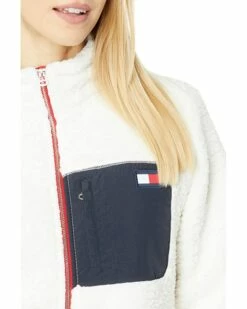 Deals ❤️ Tommy Hilfiger Coats & Outerwear Sherpa Jacket with Nylon Pocket 👏 -Tommy Hilfiger Shop 71iZ8MRqJbL. AC SR736920