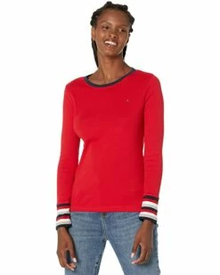 Budget ✨ Tommy Hilfiger Shirts & Tops Long Sleeve Stripe Cuff Top ✨