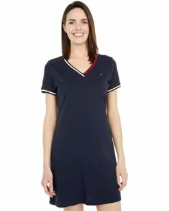 Cheap 🧨 Tommy Hilfiger Dresses Knit V-Neck T-Shirt✨ Dress ⭐