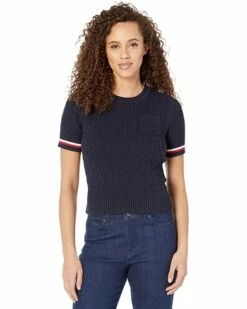 Outlet ⌛ Tommy Hilfiger Sweaters Short Sleeve Cable Sweater ✨ -Tommy Hilfiger Shop 71m7f4jkjfL. AC SR736920