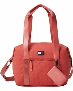 Discount 👏 Tommy Hilfiger Duffle Bags Drew II - Convertible Duffel with Pouch - TH Bias Debossed Neoprene 😀