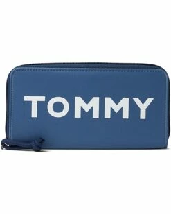 Budget 🛒 Tommy Hilfiger Wallets Erin II Zip Around Wallet Bold Logo Color-Block Nylon ❤️