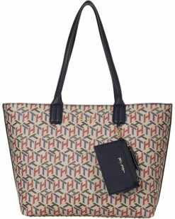 Best Sale 🎁 Tommy Hilfiger Handbags Hayden-Tote- Print Smooth Grain PVC 👏