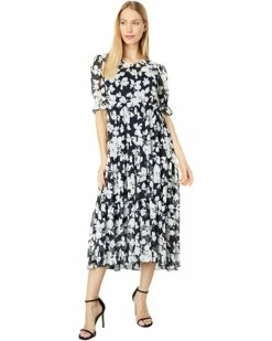 Best deal ⌛ Tommy Hilfiger Dresses Short Sleeve Sunday Silhouette Chiffon Dress 🌟