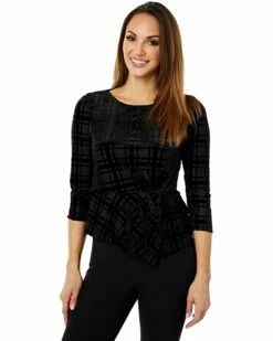 Cheapest ⭐ Tommy Hilfiger Shirts & Tops 3/4 Sleeve Burnout Wrap Top 😀