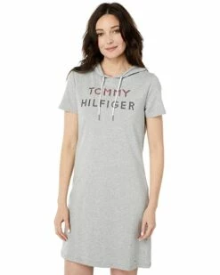 New ✔️ Tommy Hilfiger Dresses Short Sleeve Rhinestone Logo Hoodie👏 Dress ⌛ -Tommy Hilfiger Shop 71un9yA0wbL. AC SR736920