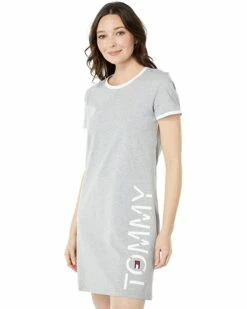 Deals ⌛ Tommy Hilfiger Dresses Short Sleeve Vertical Logo😍 Dress ❤️ -Tommy Hilfiger Shop 71vMJlqoRbL. AC SR736920