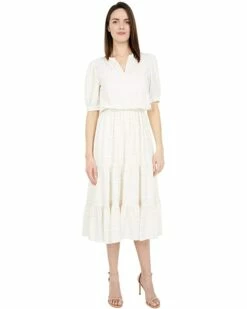 Cheap 🌟 Tommy Hilfiger Dresses Short Sleeve Prism Ripple Tie Waist Dress 💯