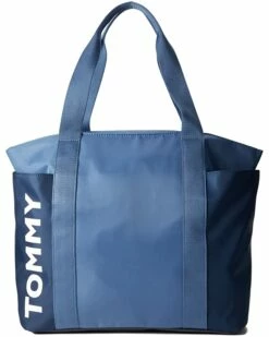 Brand new ✔️ Tommy Hilfiger Handbags Nikki II-Overnight Tote-Bold Logo Color-Block Nylon 💯