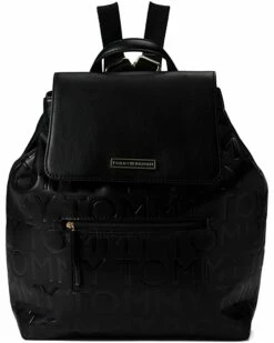 New ⌛ Tommy Hilfiger Backpacks Irene II-Flap Backpack-Embossed Tommy Smooth PVC 🎉