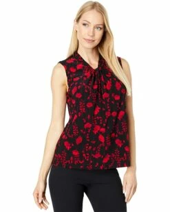Budget 🎁 Tommy Hilfiger Shirts & Tops Sleeveless Floral Knot Neck Knit ✨