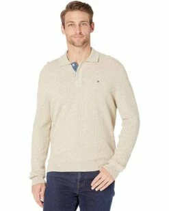 Cheapest 🤩 Tommy Hilfiger Shirts & Tops Long Sleeve Textured Polo ❤️