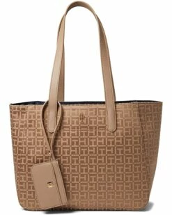 Brand new 🔔 Tommy Hilfiger Handbags Lynn II Tote w/ Pouch Square Monogram Jacquard 🧨 -Tommy Hilfiger Shop 81 t8MNG8HL. AC SR736920