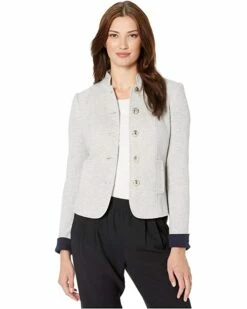 Coupon ✔️ Tommy Hilfiger Coats & Outerwear Rolled Sleeve Button Front Sweatshirting Jacket ✔️