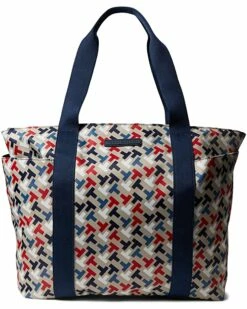 Cheapest 🎉 Tommy Hilfiger Handbags Nikki II-Overnight Tote-TH Bias Multi Print Nylon 👏