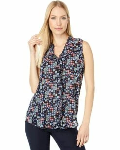 Brand new 🔥 Tommy Hilfiger Shirts & Tops Sleeveless V-Neck Geo Ruffle Blouse ✨