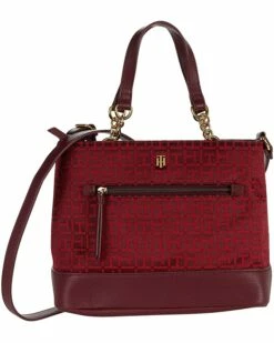 Budget ❤️ Tommy Hilfiger Handbags Parker II Convertible Satchel - Square Monogram Jacquard ⭐ -Tommy Hilfiger Shop 816rVbDacIL. AC SR736920