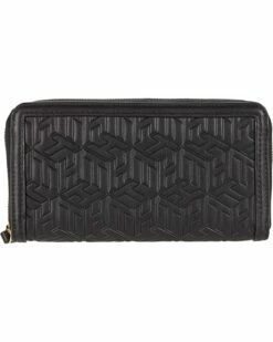 Best Sale ❤️ Tommy Hilfiger Wallets April Large Zip Wallet - TH Cube Embossed PVC ⭐