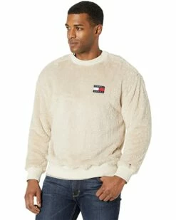 Discount ✔️ Tommy Hilfiger Adaptive Hoodies & Sweatshirts Badge Plush Fleece Crew Neck with Velcro Shoulders 😀