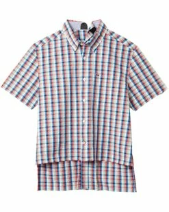 Deals ⭐ Tommy Hilfiger Adaptive Shirts & Tops Seated Fit Plaid Short Sleeve Shirt 👏