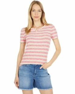 Best Pirce 🔔 Tommy Hilfiger Shirts & Tops Henley Rib Striped Tee ❤️
