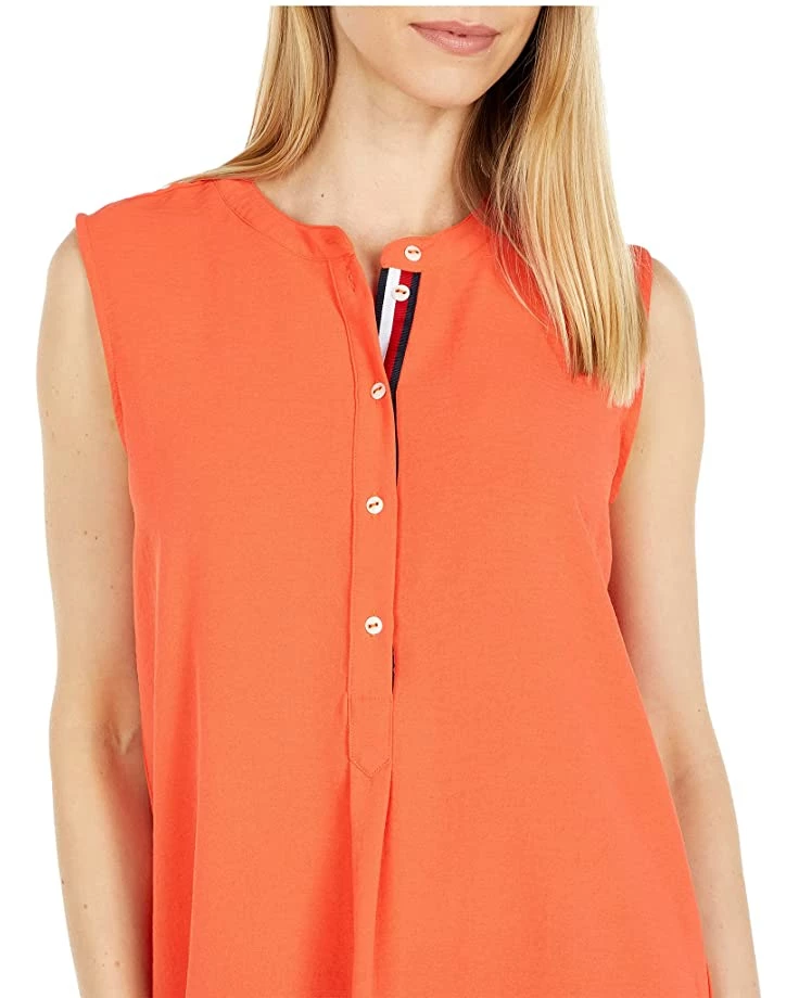 Buy ✨ Tommy Hilfiger Shirts & Tops Sleeveless Band Collar Blouse ⭐ 3 Buy ✨ Tommy Hilfiger Shirts & Tops Sleeveless Band Collar Blouse ⭐ - Image 3
