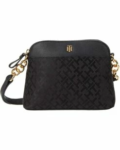 Best Sale 👏 Tommy Hilfiger Handbags Estella II-Dome Crossbody-Geometric Jacquard 😍