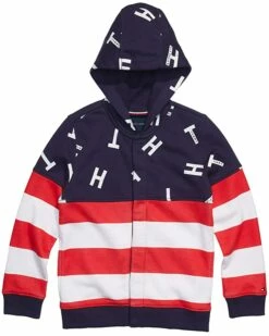 Budget 🌟 Tommy Hilfiger Adaptive Hoodies & Sweatshirts Jules Magnetic Front Closure Hoodie (Little Kids/Big Kids) 🥰