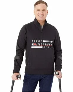 Best Sale 🛒 Tommy Hilfiger Adaptive Hoodies & Sweatshirts Signature Mockneck Sweatshirt 🥰