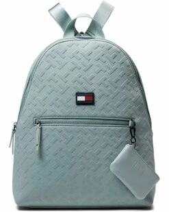 Cheap ✨ Tommy Hilfiger Backpacks Drew II-Medium Dome Backpack w/ Pouch-Bias Debossed Neoprene ⭐