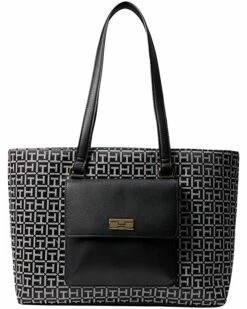 Best reviews of ⌛ Tommy Hilfiger Handbags Tiffany II - Tote - Square Monogram Jacquard with Pebble PVC ❤️