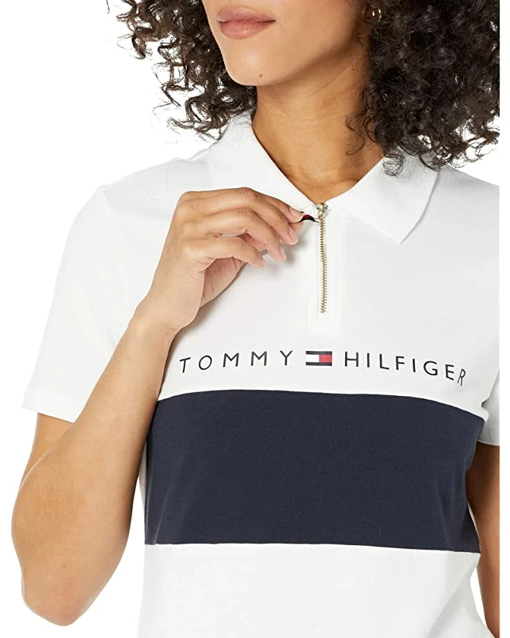 Buy ✨ Tommy Hilfiger Shirts & Tops Pieced Global Zip Polo ⌛ 3 Buy ✨ Tommy Hilfiger Shirts & Tops Pieced Global Zip Polo ⌛ - Image 3