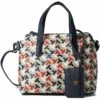 Outlet ✔️ Tommy Hilfiger Handbags Lynn II Convertible Satchel w/ Pouch Bias Multi Print PVC ⭐
