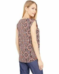 Hot Sale ⭐ Tommy Hilfiger Shirts & Tops Sleeveless Snap Front Printed Knit Top 😀 -Tommy Hilfiger Shop 81a2KFIK4YL. AC SR736920