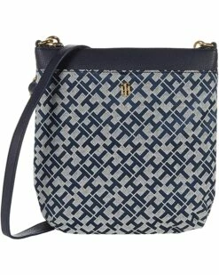 Wholesale 😉 Tommy Hilfiger Handbags Estella II-North/South Crossbody-Geometric Jacquard 💯