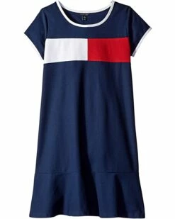Best Sale ❤️ Tommy Hilfiger Kids Dresses Core Flag😉 Dress (Big Kids) ⭐