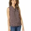 Deals ⌛ Tommy Hilfiger Shirts & Tops Sleeveless Knot Neck Stripe Knit ✔️