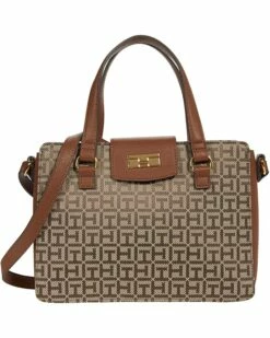 Outlet 🧨 Tommy Hilfiger Handbags Tiffany II - Convertible Shopper - Square Monogram Jacquard with Pebble PVC 💯 -Tommy Hilfiger Shop 81hEx IYaCL. AC SR736920