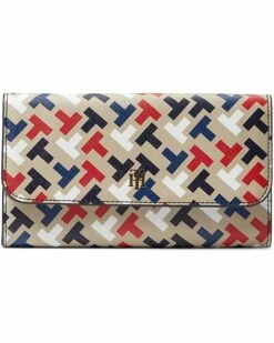 Brand new 😍 Tommy Hilfiger Wallets Lynn II Flap Accordian Wallet Bias Multi Print PVC 👏