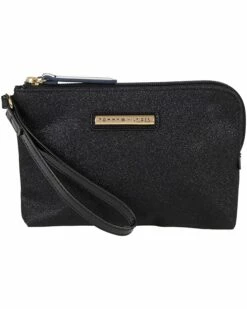 Hot Sale 🌟 Tommy Hilfiger Handbags Boxed Set Small Wristlet with Card Case Glitter, Patent PVC 😀