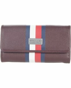 Cheap ✔️ Tommy Hilfiger Wallets Boxed - Prep Club-Black-Continental Wallet-Pebble PVC ⌛
