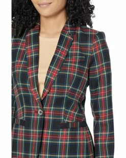 Deals 🔥 Tommy Hilfiger Coats & Outerwear One-Button Plaid Blazer ✔️ -Tommy Hilfiger Shop 91Bk3i4CfXL. AC SR736920