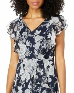 Best deal ✔️ Tommy Hilfiger🛒 Dresses Short Sleeve Wallpaper Zinia Ruffle Fit-and-Flare 🎁 -Tommy Hilfiger Shop 91Ld6CR7l8L. AC SR736920