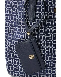 Brand new 🔔 Tommy Hilfiger Handbags Lynn II Tote w/ Pouch Square Monogram Jacquard 🧨 -Tommy Hilfiger Shop 91RnlDmhEkL. AC SR736920