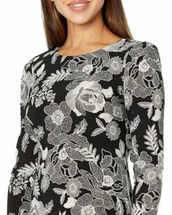 Cheap 🎁 Tommy Hilfiger Dresses 3/4 Sleeve Lace Floral Jersey Dress 😀 -Tommy Hilfiger Shop 91SHXls4ML. AC SR736920