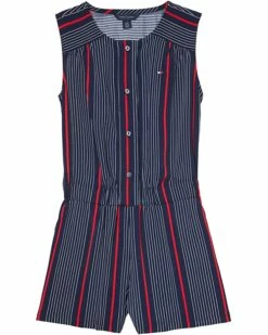 Best deal 🥰 Tommy Hilfiger Adaptive Jumpsuits & Rompers Sleeveless Romper with Magnetic Closures (Toddler/Little Kids/Big Kids) 🎉