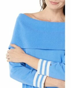Best deal ⭐ Tommy Hilfiger Sweaters Off-the-Shoulder Stripe Sleeve Sweater ❤️ -Tommy Hilfiger Shop 91mMitZI6dL. AC SR736920